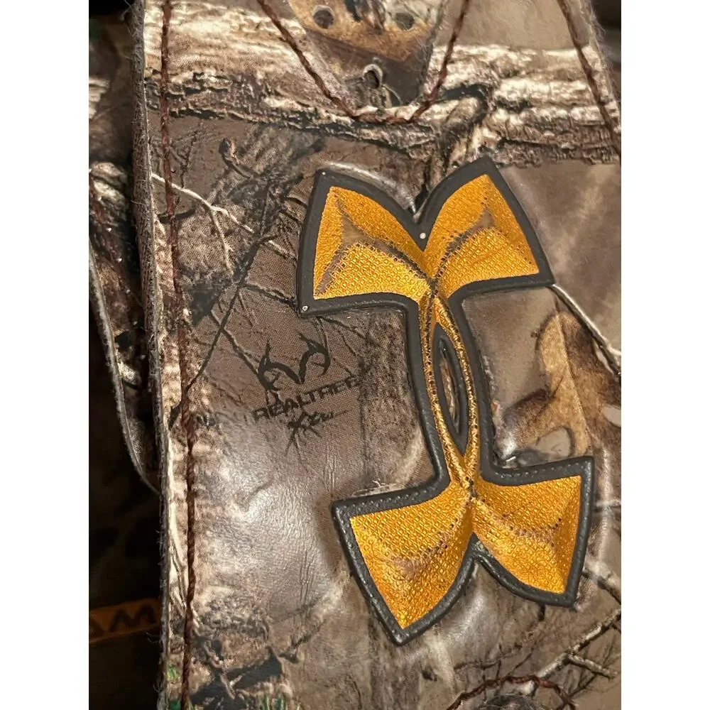 Under Armour kids youth 4D foam Real Tree camo‎ slip on slides 12 flip flops kid